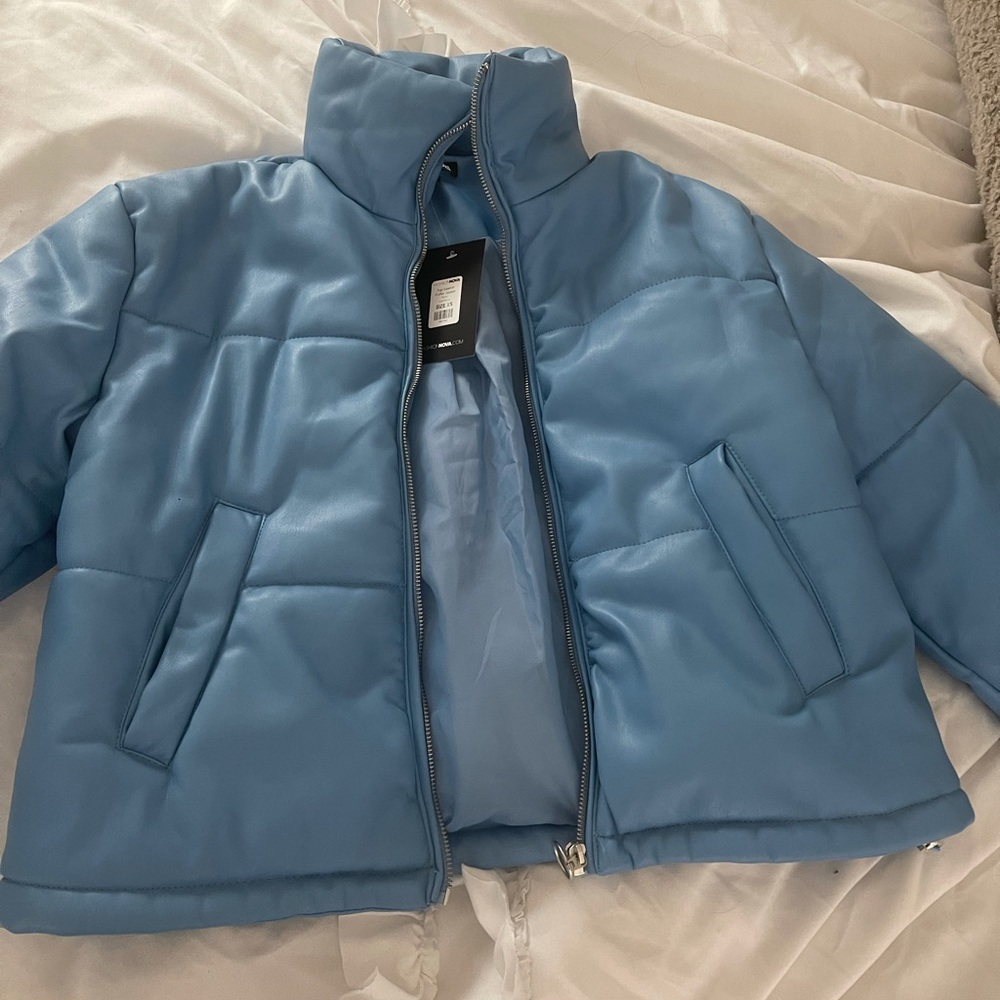 Blue puffer coat (brand new)